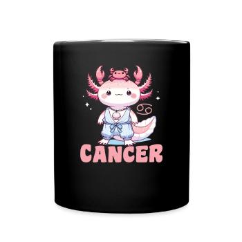 Axolotl as a Cancer Zodiac Sign - Full Colour Mug - black - Front