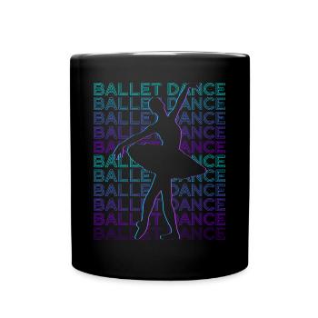 Ballet, Danse, Ballerine, Danseur, Danse, Rétro - Mug uni - noir - Devant