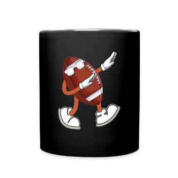 Funny Rugby Male - Funny Football Ball Male - Full Colour Mug - black - Front
