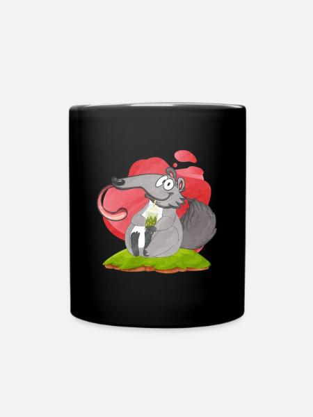 Liebes Ameisenbär Geschenk - Tasse einfarbig - Schwarz