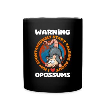 Gift for opossum lovers - Full Colour Mug - black - Front