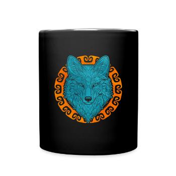 Niedliches Polarfuchs-Geschenk - Tasse einfarbig - Schwarz - Vorne