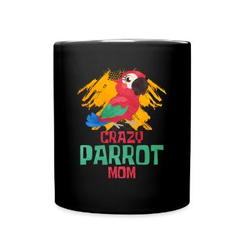 Cadeau de perroquet gris africain - Mug uni - noir - Devant
