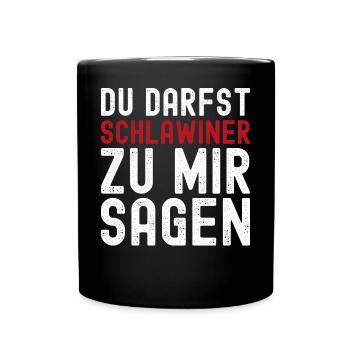 NEIN! Chihuahua Frecher Hund sagt lustiger Chihuahua - Tasse einfarbig - Schwarz - Vorne