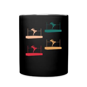 Bunte Hochsprung-Vielfalt Athleten-Design - Tasse einfarbig - Schwarz - Vorne