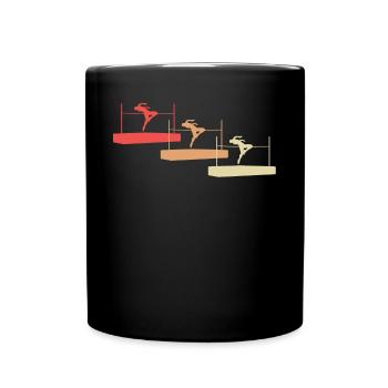 Bunte Hochsprung-Vielfalt Athleten-Design - Tasse einfarbig - Schwarz - Vorne