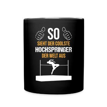 Coolster Hochspringer Weltklasse Sportler - Tasse einfarbig - Schwarz - Vorne