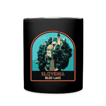 Découvrez la splendeur de Bled en Slovénie - Mug uni - noir - Devant