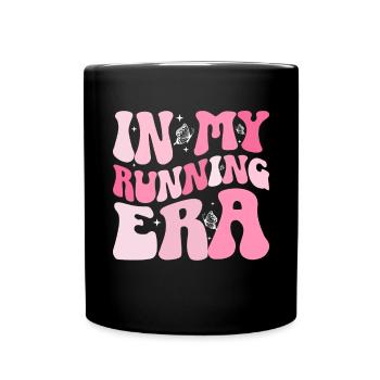 Runner Girls Running Cross Country Track Marathon - Full Colour Mug - black - Front