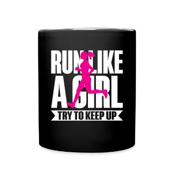 Coureur Filles Course Cross Country Piste Marathon - Mug uni - noir - Devant