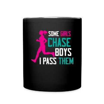Runner Girls Running Cross Country Track Marathon - Tasse einfarbig - Schwarz - Vorne