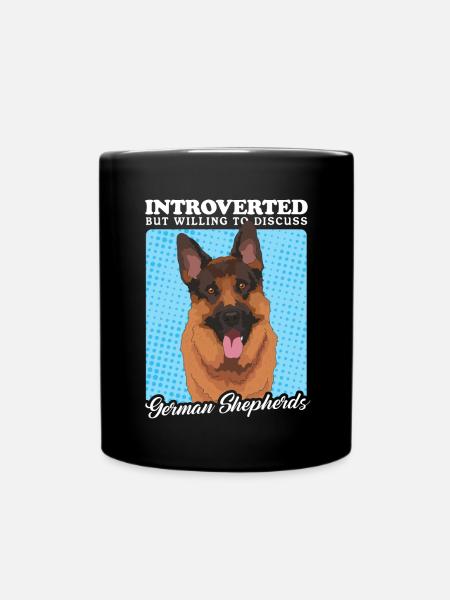 Deutscher Schäferhund Schäferhunde Geschenk - Tasse einfarbig - Schwarz