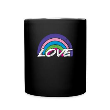 Love rainbow - Full Colour Mug - black - Front