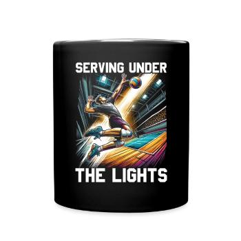 Amateur de volley-ball en salle Joueur de volley-ball sportif - Mug uni - noir - Devant