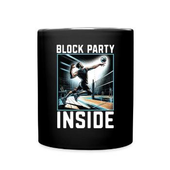 Amateur de volley-ball en salle Joueur de volley-ball sportif - Mug uni - noir - Devant