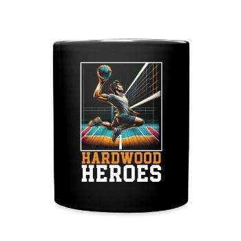 Amateur de volley-ball en salle Joueur de volley-ball sportif - Mug uni - noir - Devant