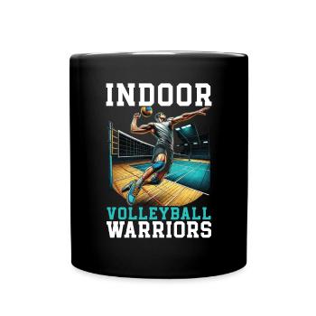 Amateur de volley-ball en salle Joueur de volley-ball sportif - Mug uni - noir - Devant