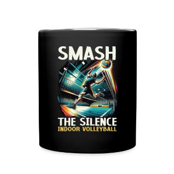 Amateur de volley-ball en salle Joueur de volley-ball sportif - Mug uni - noir - Devant