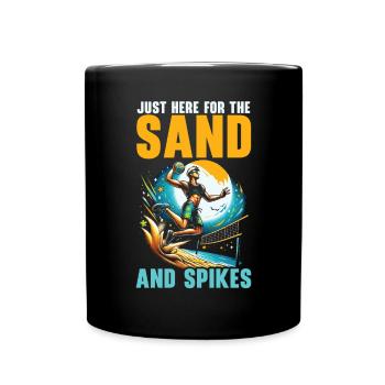 Volley-ball de plage Joueur de volley-ball amateur de sport - Mug uni - noir - Devant