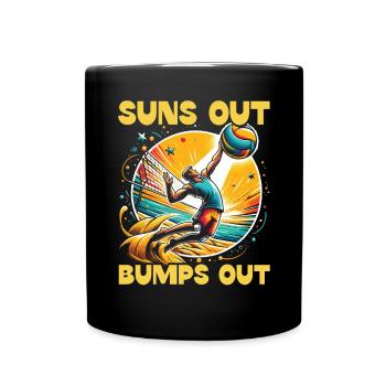 Volley-ball de plage Joueur de volley-ball amateur de sport - Mug uni - noir - Devant
