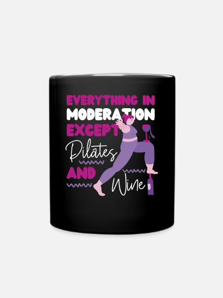 Pilates Instructor Teacher Wine - Tasse einfarbig - Schwarz