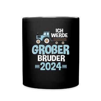 Großer Bruder 2024 - Tasse einfarbig - Schwarz - Vorne