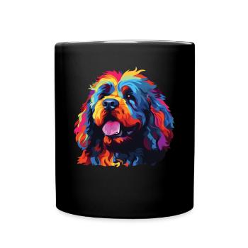 Watercolor Colorful Barbet - Full Colour Mug - black - Front