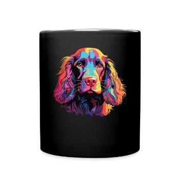 Watercolor Colorful Boykin Spaniel - Full Colour Mug - black - Front