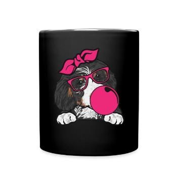 Bernedoodle Dog - Full Colour Mug - black - Front