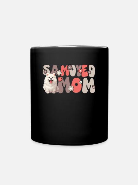 Samoyède Groovy Samoyède Maman - Mug uni - noir