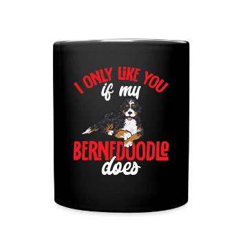 Bernedoodle Dog - Full Colour Mug - black - Front