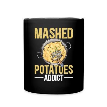 Mashed potatoes Mashed potatoes - Full Colour Mug - black - Front
