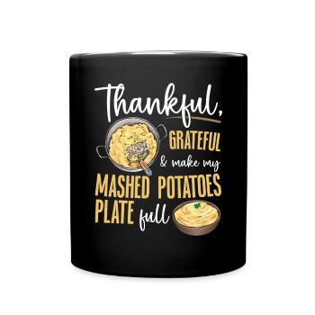 Mashed potatoes Mashed potatoes - Full Colour Mug - black - Front
