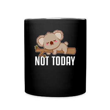 Pas aujourd’hui Koalabear Eucalyptus phascolarctos - Mug uni - noir - Devant