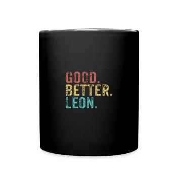 Good better Leon - Tasse einfarbig - Schwarz - Vorne
