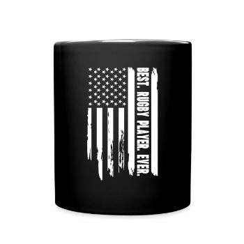 Rugby US Flag Rugby Player - Best Rugby Player Eve - Full Colour Mug - black - Front