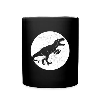 Rugby Dino Rugby Player Dinosaur Rugby Dino - Tasse einfarbig - Schwarz - Vorne