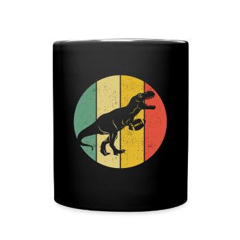 Rugby Player Dino Rugby Dinosaur Rugby Dino - Tasse einfarbig - Schwarz - Vorne