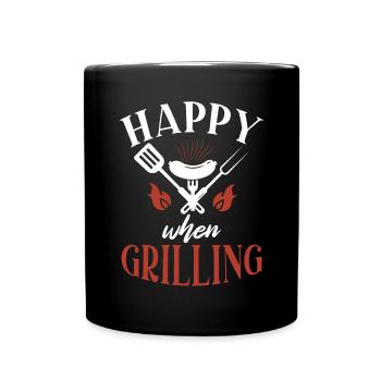 Grill Barbecue Grilling - Tasse einfarbig - Schwarz - Vorne