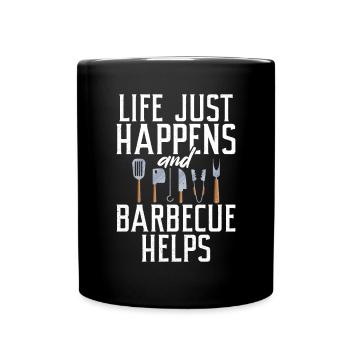 Grillades Barbecue Grillades - Mug uni - noir - Devant