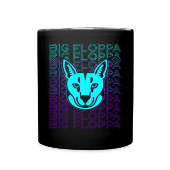 Big Floppa Karakal Katze Meme Retro - Tasse einfarbig - Schwarz - Vorne