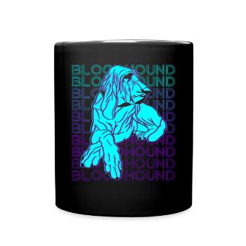 Chien Bloodhound Rétro - Mug uni - noir - Devant