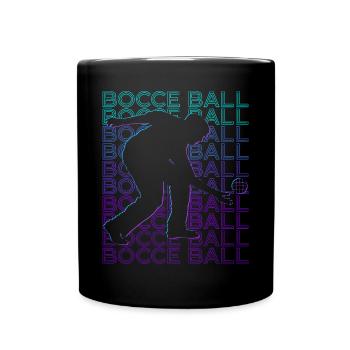 Boccia-Spieler Retro - Tasse einfarbig - Schwarz - Vorne