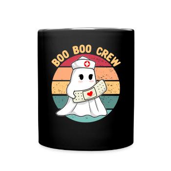 Boo Boo Crew Krankenschwester Halloween Krankensch - Tasse einfarbig - Schwarz - Vorne