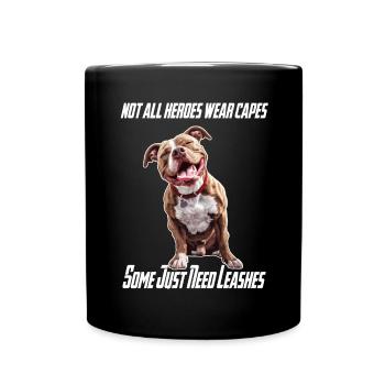 Tous les héros ne portent pas de capes American Staffordshire - Mug uni - noir - Devant