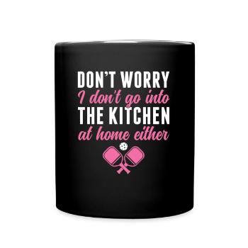 Pickleball players don't go in - Full Colour Mug - black - Front