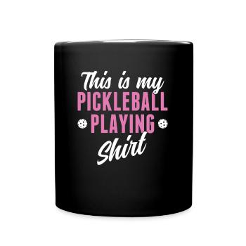 Pickleball -Spieler Das Ist Mein Pickleball - Tasse einfarbig - Schwarz - Vorne