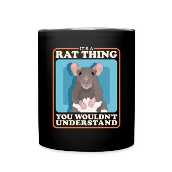 Rats Rat Owner Cute Rat Gift - Full Colour Mug - black - Front