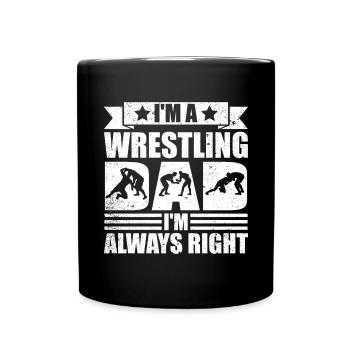 Wrestling Dad Wrestler Männer Vatertag - Tasse einfarbig - Schwarz - Vorne