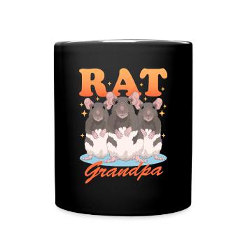 Rats Grandpa Rat Owner Cute Rat Gift - Full Colour Mug - black - Front